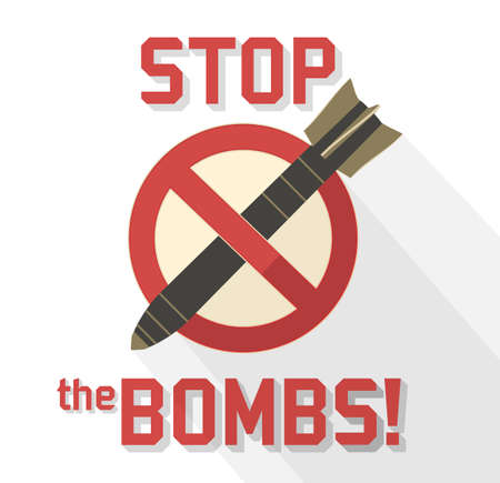 anti-war stop bombs symbolのイラスト素材