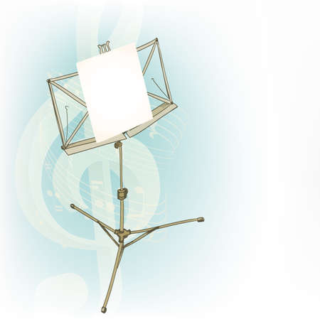 music stand in abstract compositionyのイラスト素材