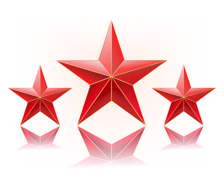 illustration of red stars in a rowのイラスト素材