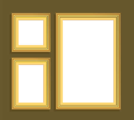 set of golden frames. のイラスト素材