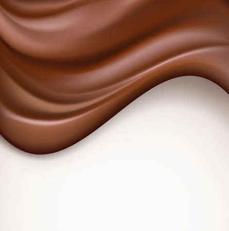 chocolate wavy background with space for text. vectorのイラスト素材