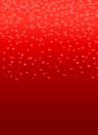 abstract background with falling hearts on red vertical background. vector illustrationのイラスト素材
