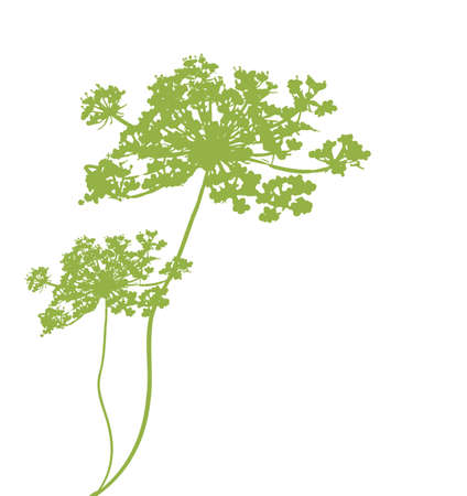 background with plant green silhouetteのイラスト素材