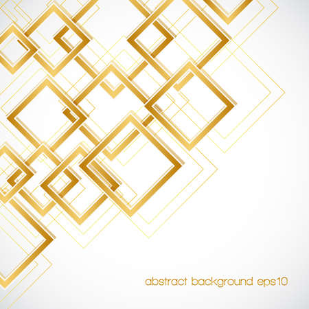 abstract background with golden rhombus frames and lines.のイラスト素材