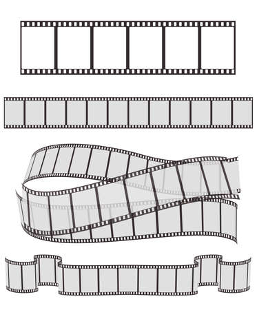 set of film strips on white for Your design. vector illustrationのイラスト素材