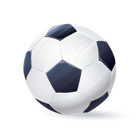 soccer ball on white. football sports item. vectorのイラスト素材