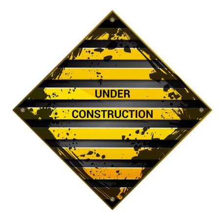 under construction signのイラスト素材