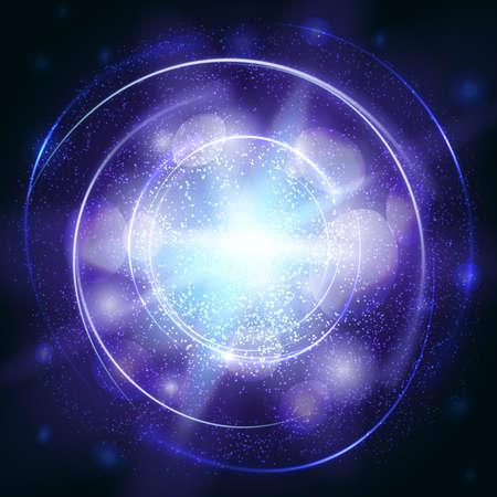 blue and violet lights burst explosion. vector illustrationのイラスト素材