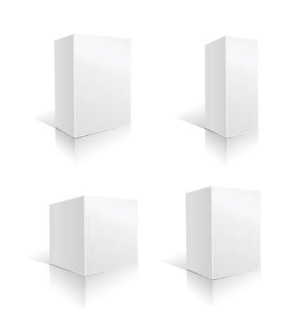 white box set. vector illustrationのイラスト素材