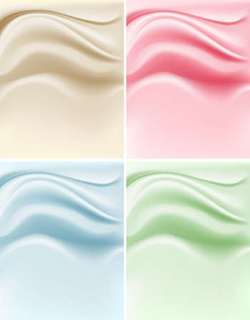 cream backgrounds set. vectorのイラスト素材