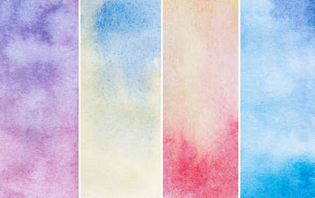 set of watercolor abstract backgroundsの写真素材