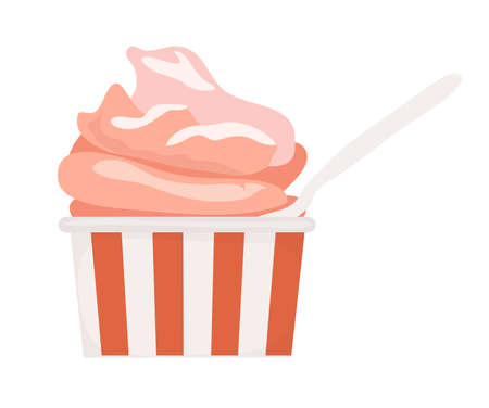 ice cream in a cup. vector illustrationのイラスト素材