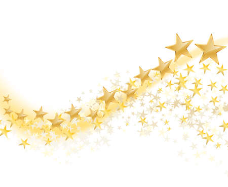 golden stars abstract background. vector illustrationのイラスト素材