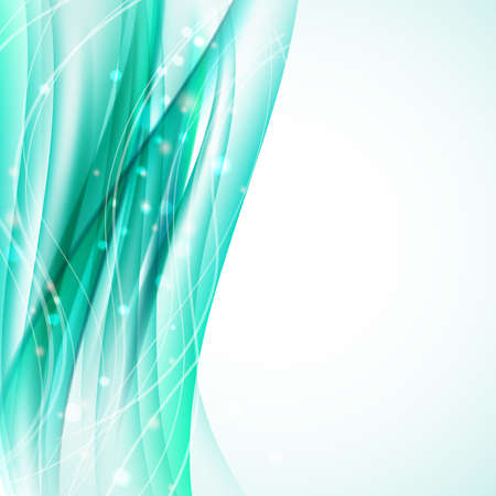 Abstract teal wavy background. vector illustrationのイラスト素材