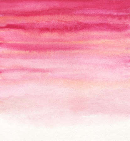 pink and red watercolor background. abstract hand-painted illustrationの写真素材
