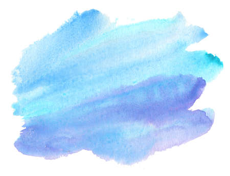 blue abstract splash made of watercolor washesの写真素材