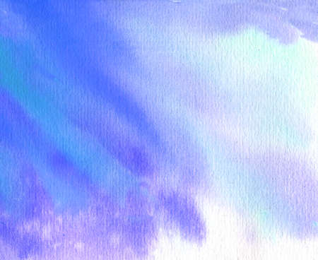 blue and violet abstract watercolor background with paper textureの写真素材