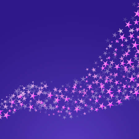 pink flowing on blue background. cartoon vector illustrationのイラスト素材