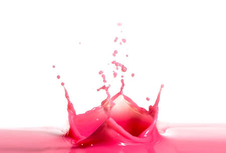 red wine splash isolated on whiteの写真素材