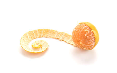 fresh orange on white backgroundの写真素材