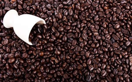 Coffee beans closeup backgroundの写真素材