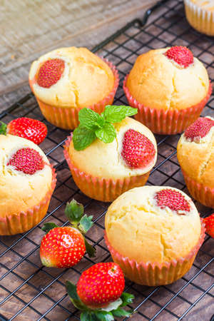 Strawberry Muffinの写真素材