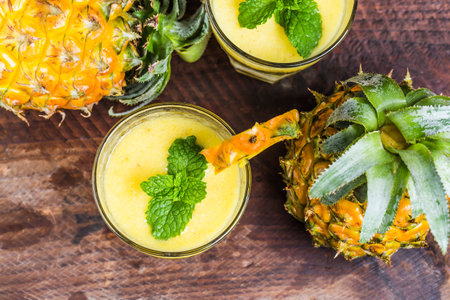 pineapple smoothieの写真素材