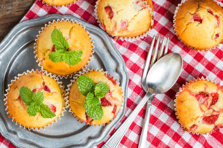 Strawberry Muffinの写真素材
