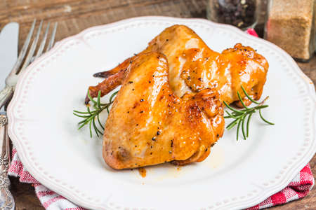 Grilled chicken wingsの写真素材