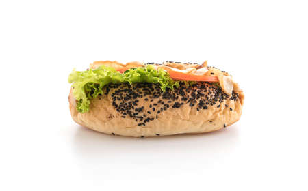 Sandwich with bacon and vegetables