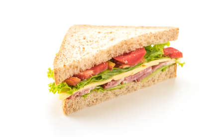 sandwich on white backgroundの写真素材