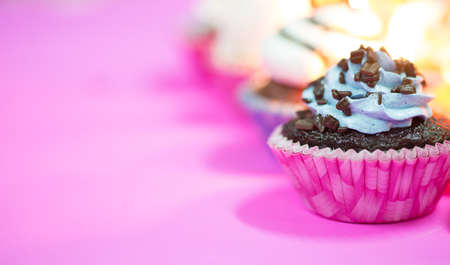Birthday cupcakesの写真素材