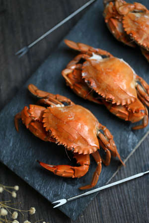 steamed crabsの写真素材