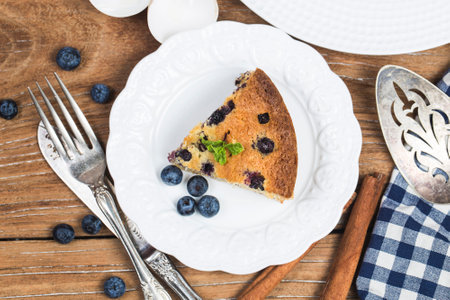 blueberry cakeの写真素材