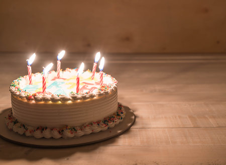 happy birthday cake on table