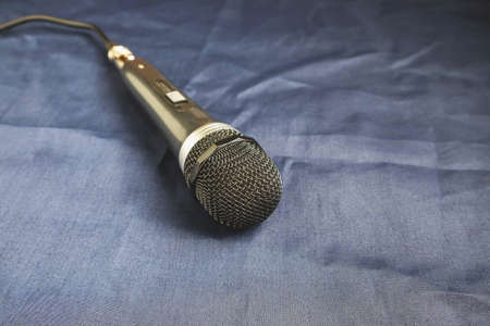 .Microphone on a black background