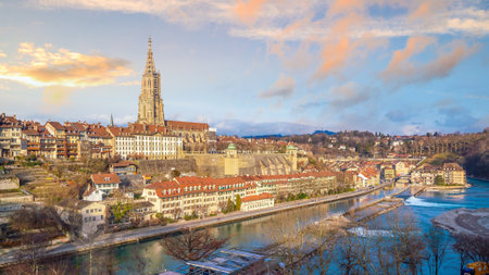 Old Town of Bern, capital of Switzerland in Europeの写真素材