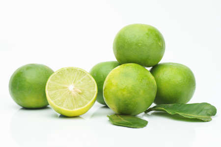 lemons on the white ground