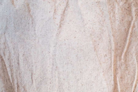 White linen canvas. The background image, creases texture backgroundの写真素材