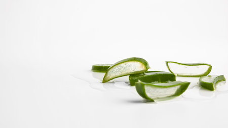 Close-up view of aloe vera beauty conceptの写真素材