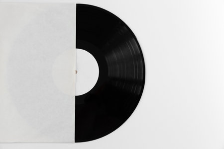 Top view vinyl record arrangementの写真素材