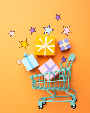 Paper style black friday compositionの写真素材