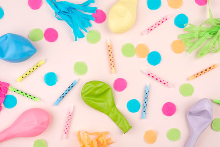 The Decorations arrangement flat layの写真素材