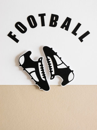 top view american football sneakerの写真素材