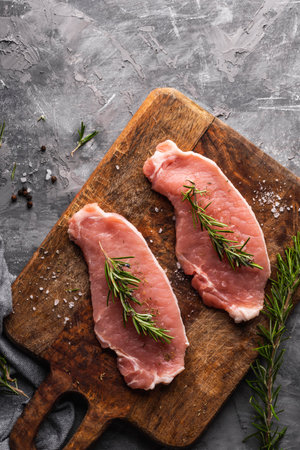 top view raw meat conceptの写真素材