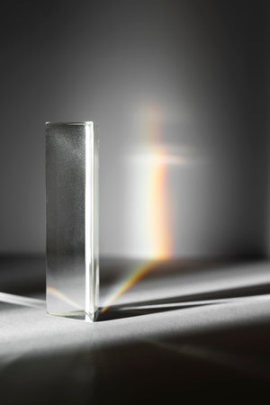 Colorful light prisms reflection.Colorful light prisms Effect