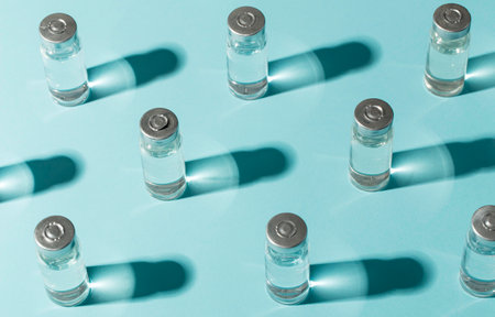 Preventive virus vaccine bottle assortmentの写真素材