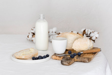 The composition healthy meal tableの写真素材