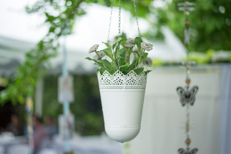 Thai wedding place with wedding decorationの写真素材