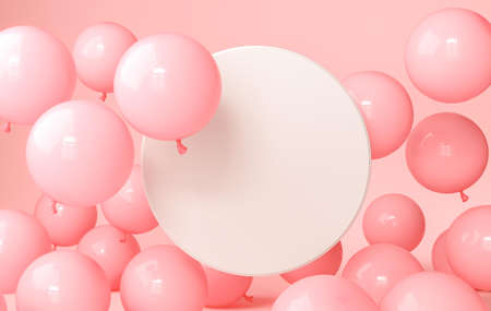 The 3d balloons for home partyの写真素材